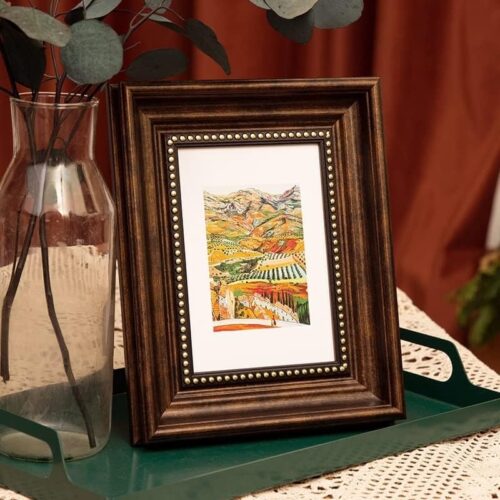 Porta-retratos polegada clássica quadro de imagem vintage de parede Família molduras Decoração Sala de casamento RESINA DE RESINA DE RESINA porta-retratos para decoração Porta-retrato Rústico Vintage